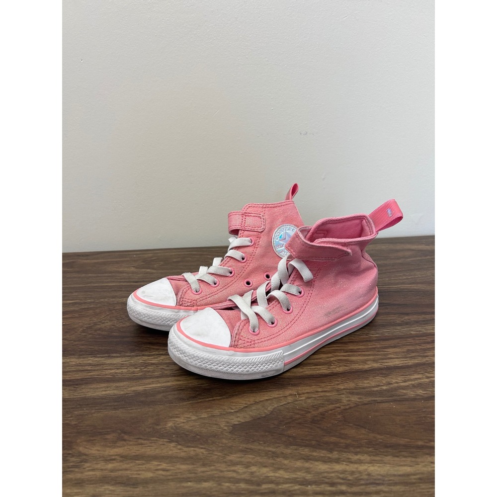 Converse Chuck Taylor All Star High Top Pink Shimmer Youth Shoes Size 13 A03584F